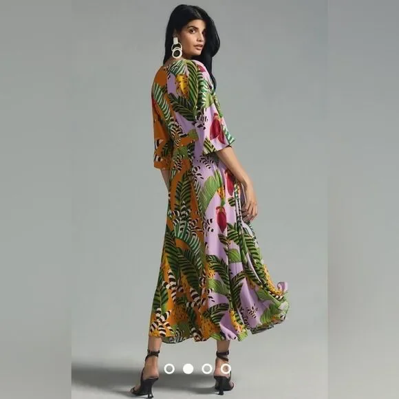 Farm Rio Printed Wrap Dress Size Extra Extra Small XXS